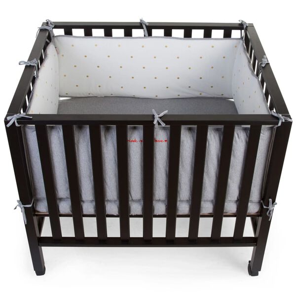 CHILDHOME Playpen Protection 340x35cm Jersey Gold Dots