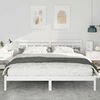 vidaXL Bed Frame White 200 x 200 cm Solid Pine Wood