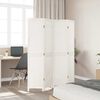 vidaXL Room Divider&nbsp;4 Panels White Solid Wood Paulownia