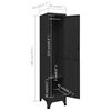 vidaXL Locker Cabinet Black 38x45x180 cm Steel