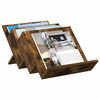vidaXL Magazine Rack Smoked Oak 53 x 40 x 28.5 cm Engineered Wood