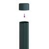 vidaXL Fence Post 2 pcs Green 70 cm Powder-coated steel