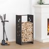 vidaXL Firewood Rack Black 40x30x80 cm Cold-rolled steel