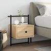 vidaXL Bedside Cabinet Wall-mounted Sonoma Oak 35x30x51 cm Engineered Wood