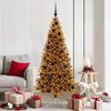 vidaXL Christmas Tree with 300 LEDs with Stand Gold 180 cm PET
