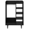 vidaXL Golf Cabinet with Wheel Plain Black Oak 65 x 45 x 98 cm