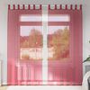vidaXL Voile Curtains with Rod Pockets 2 pcs Wine Red