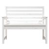 vidaXL Garden Bench White 109x48x91.5 cm Solid Wood Pine