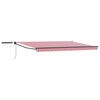 vidaXL Electric Retractable Awning Red, White and Anthracite 4 x 3 m