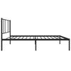 vidaXL Metal Bed Frame without Mattress with Headboard Black 80x200cm