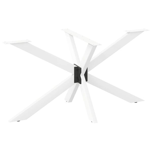 vidaXL Dining Table Leg Spider Shape White 150x78x(72-73) cm Steel