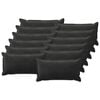 vidaXL Cushion Cover 12 pcs HOUTEN Black 40 x 80 cm Velvet