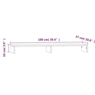 Supporto Per Monitor VidaXL Bianco 100x27x10 Cm In Truciolato – Doppio Schermo Con Scomparti