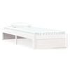 vidaXL Bed Frame without Mattress White Solid Wood 75x190 cm