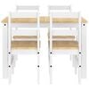 vidaXL 5 Piece Dining Set PANAMA White Solid Wood Pine
