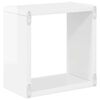 vidaXL Wall Cube Shelves 6 pcs High Gloss White 26x15x26 cm