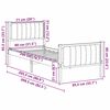 vidaXL Bed frame White and light grey 80 x 200 cm Solid pine wood