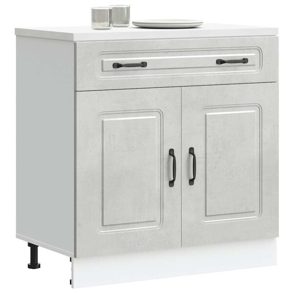 vidaXL Kitchen Base Cabinet Kalmar Concrete Grey Engineered Wood