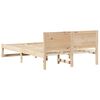 vidaXL Bed Frame with Headboard Natural 120 x 190 cm Solid Pine Wood