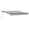 vidaXL Automatic Retractable Awning with LEDs Anthracite&White 300x250 cm