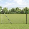 vidaXL Fence with Posts Grey 1.5 x 10 m Steel