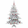 vidaXL Artificial Hinged Christmas Tree White 150 cm PVC and Steel