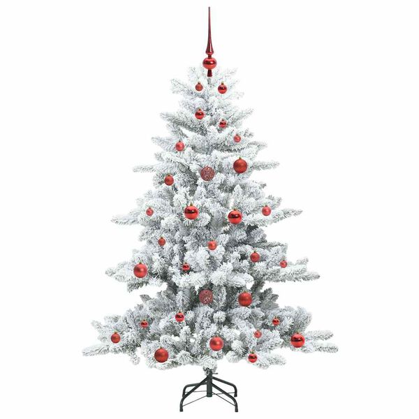 vidaXL Artificial Hinged Christmas Tree White 150 cm PVC and Steel