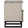 vidaXL Bedside Cabinet with Drawer White and Black 40 x 33 x 46 cm