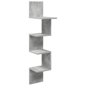 vidaXL Wall Shelf Wall-Mounted Concrete Grey 32 x 21 x107 cm