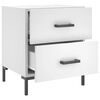 vidaXL Bedside Cabinet White 40x35x47.5 cm Engineered Wood