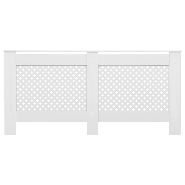 vidaXL Radiator Cover White 172x19x81.5 cm MDF