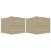 vidaXL Bedside Cabinets 2 pcs Sonoma Oak 40x30x30 cm Engineered Wood