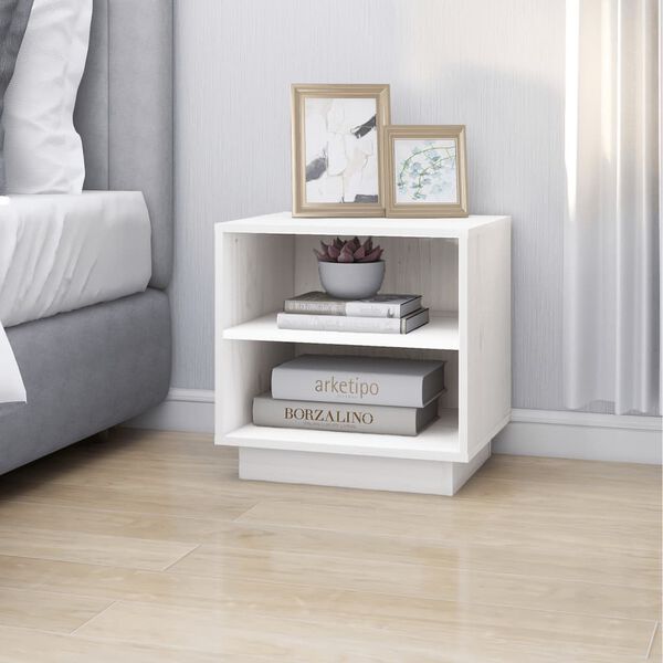 vidaXL Bedside Cabinets 2 pcs White 40x34x40 cm Solid Wood Pine