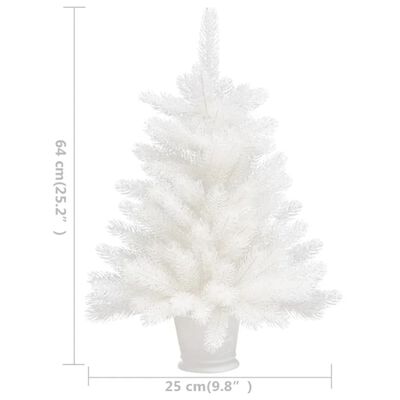 vidaXL Artificial Pre-lit Christmas Tree with Ball Set White 65 cm