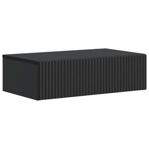 vidaXL Wall-Mounted Side Table Black 59 x 34.5 x 17 cm Engineered Wood