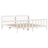 vidaXL Bed Frame without Mattress White 200x200 cm Solid Wood Pine