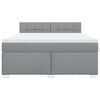 vidaXL Box Spring Bed with Mattress Light Grey 180x200 cm Fabric