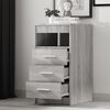 vidaXL Drawer Cabinet Grey Sonoma 40x50x76 cm Engineered Wood