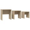 vidaXL Nesting Coffee Tables 3 pcs Sonoma Oak Engineered Wood