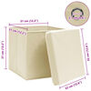 vidaXL Storage Boxes with Lid 10 pcs Cream 32x32x32 cm Fabric