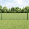 vidaXL Fence with Post Green 0.6 x 50 m Steel and PVC