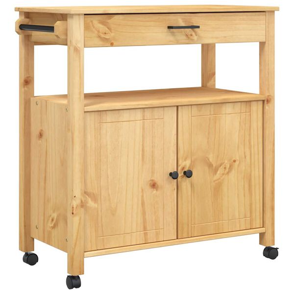 vidaXL Kitchen Trolley MONZA 84x40x88.5 cm Solid Wood Pine