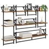 vidaXL Wall Shelf Set 6 pcs Old Wood 100 x 25 x 30 cm Engineered Wood