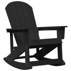 vidaXL Adirondack Rocking Chair Black 73.5 x 92 x 90cm HDPE