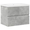 vidaXL 2 Piece Bathroom Furniture Set Concrete Grey Engineered Wood