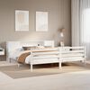 vidaXL Bookcase Bed without Mattress White 200x200 cm Solid Wood Pine