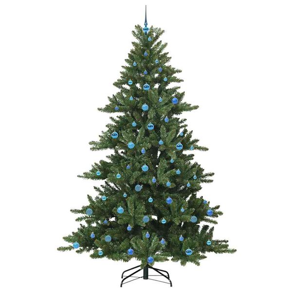 vidaXL Artificial Hinged Christmas Tree with 300 LEDs 240 cm PVC