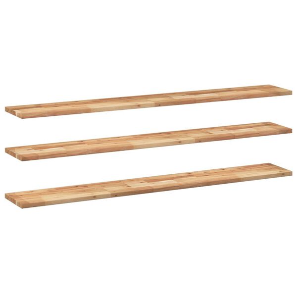 vidaXL Floating Shelves 3 pcs 160x20x2 cm Oil Finished Solid Wood Acacia