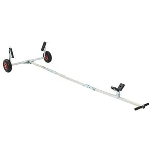 vidaXL Adjustable Boat Trailer with Pneumatic Tires 200 kg Load Silver
