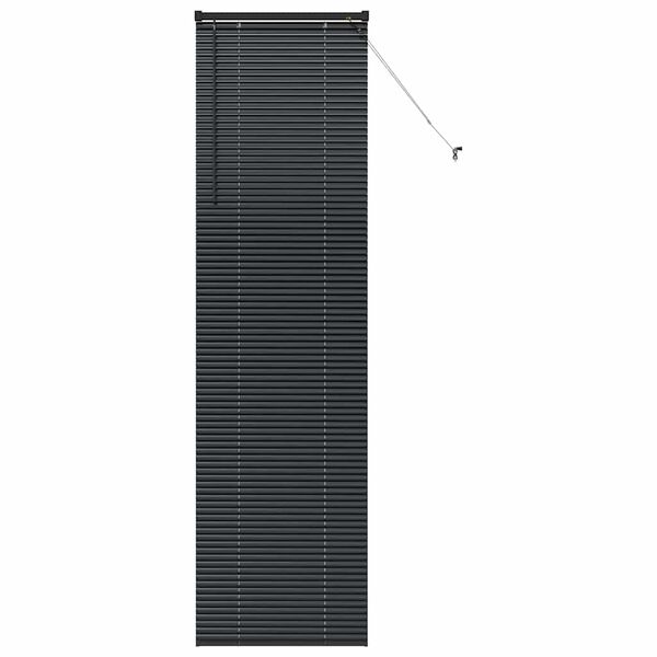 vidaXL Venetian Blinds Height Adjustable Black 220 x 60 cm Aluminium